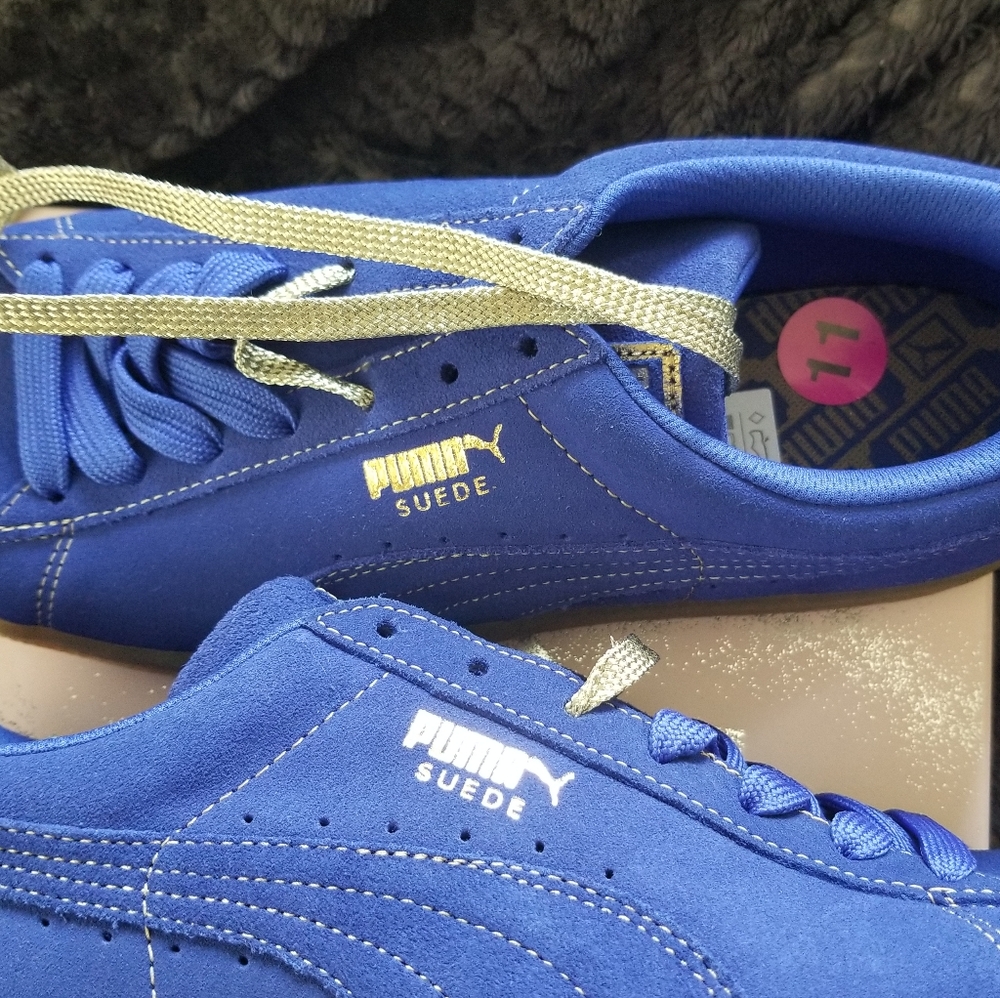 Blue Suede Puma Sneakers